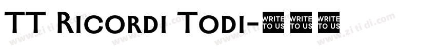 TT Ricordi Todi字体转换